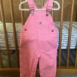 Carhartt Kids Overalls in Soft Pink
